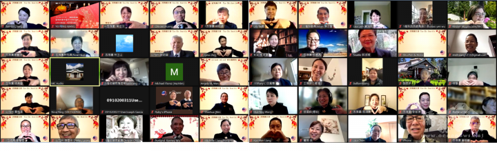 當天上線參加的師兄姊們