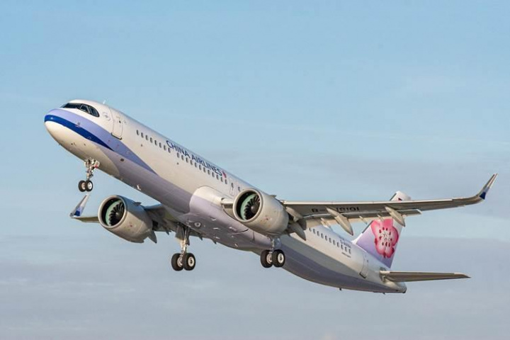China Airlines' A321neo makes maiden flight on Taiwan-Hong Kong