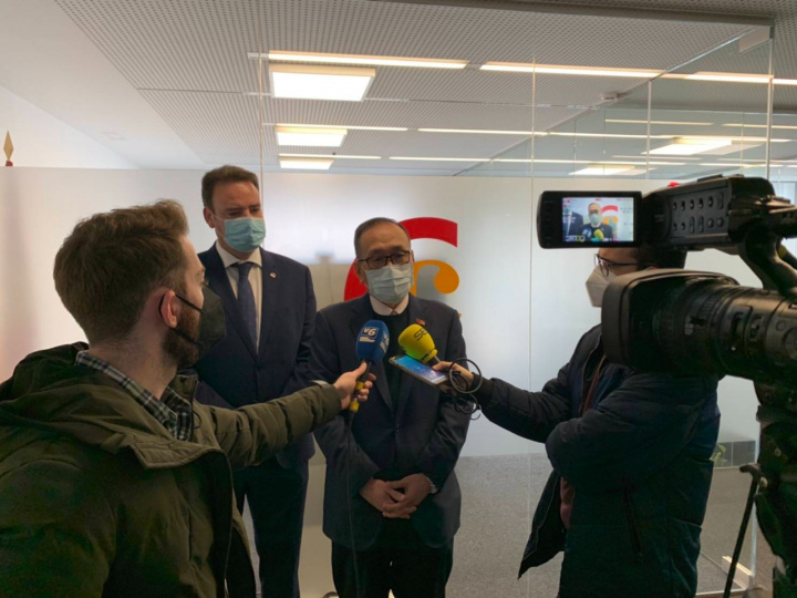 劉大使德立應邀赴西班牙卡斯提亞-拉曼查自治區阿爾巴塞特(Albacete)商會演講事