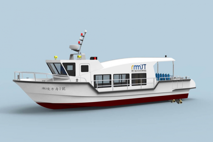 國立海洋科技博物館表示，目前正在建造一艘台灣博物館界首艘量身定做的船舶「潮境方舟1號」，最快3月18日運抵海科館，並在4月初與國人見面。（海科館提供）