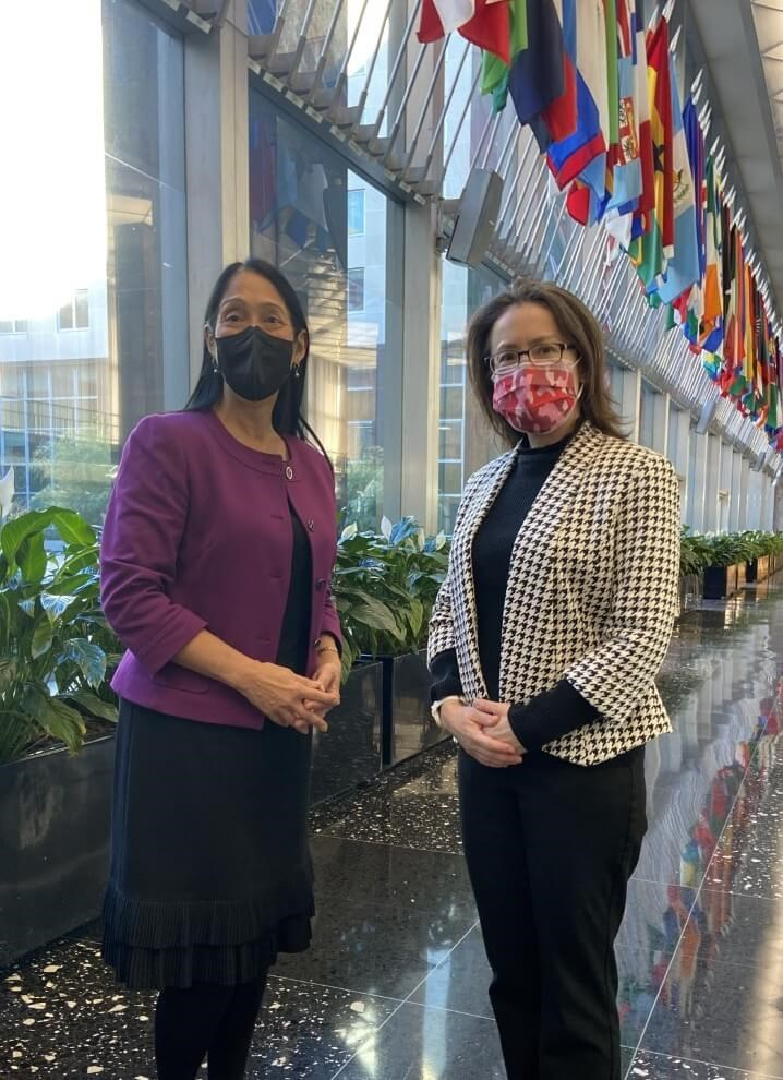 Michele Sison (left) Taiwan's Representative to the U.S. Hsiao Bi-khim. From the official Twitter account of the assistant secretary of state for international organization affairs, U.S. Department of State @State_IO