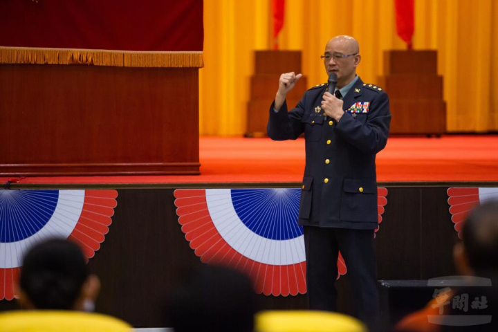 王惠民上校於專題講演中，分享自身在國民革命忠烈祠任職的體認