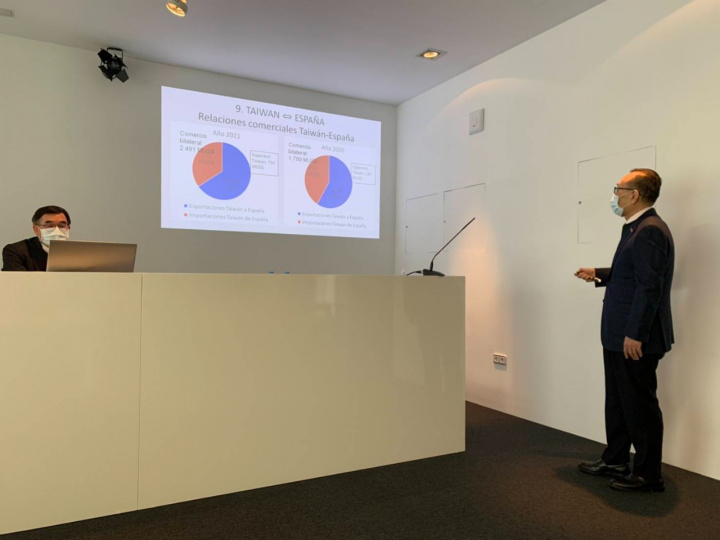 劉大使德立應邀赴西班牙卡斯提亞-拉曼查自治區阿爾巴塞特(Albacete)商會演講事