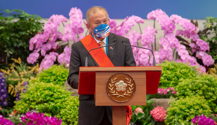 Marshall Islands President Kabua delivers remarks at the state banquet hosted by President Tsai.