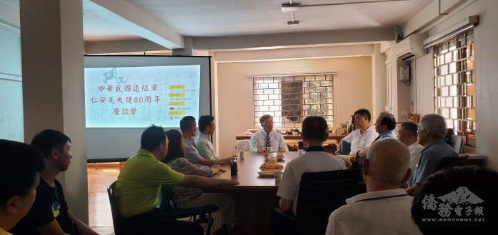 大使李朝成說明舉辦仁安羌大捷80周年紀念活動的意義，希望世人不能遺忘這段中華民國在二戰中的歷史真相