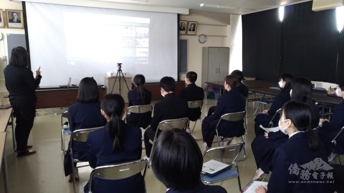 宮古高校的學生們參加線上遠距交流會