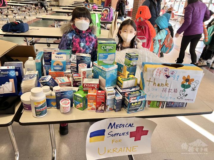 在勒星頓中文學校舉行的物資募集活動，獲得廣大迴響 (照片提供：汪雅雲)