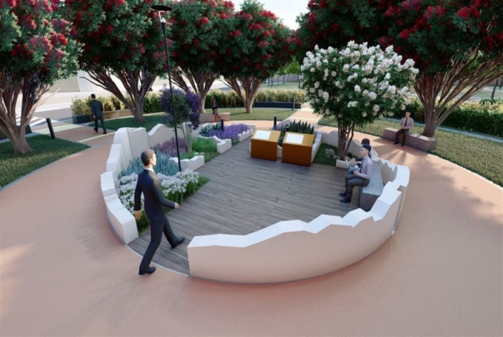 交通部民用航空局飛航服務總台將拆除桃園國際機場舊塔台，其中一樓部分結構體將會保留，成為未來園區景觀的一部分，預計年底可全部完成。此為示意圖。（民航局提供）