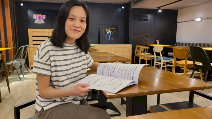 林佳瑩是英國皇家愛樂協會作曲大獎設立70年來第一位台灣得主，自2018年獲獎後就陸續接獲國、內外單位委託創作，近日也在首屆衛武營國際音樂節開幕音樂會發表最新創作，並接受媒體訪問，暢談自己作曲之路