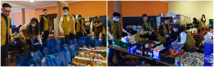 3月26日發放當天，共有十四位波茲南的學生來到現場幫忙。