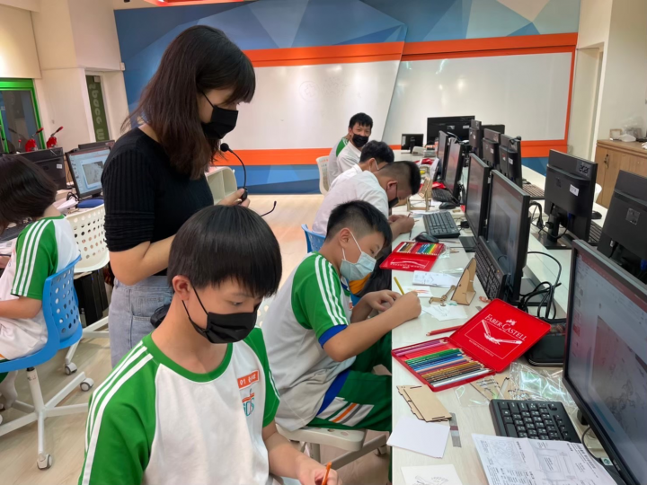 新北市樟樹國際實中動畫製作體驗課程。