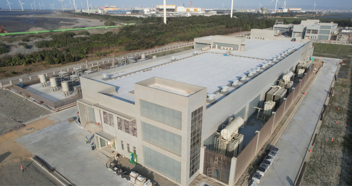 沃旭能源900MW大彰化東南及西南第一階段離岸風場的2座陸上變電站，如期完工並通電運轉，規模為全台最大。（沃旭能源提供）