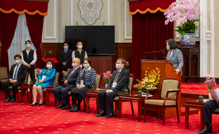 總統接見「亞洲臺灣商會聯合總會第29屆回國訪問團」，並致詞