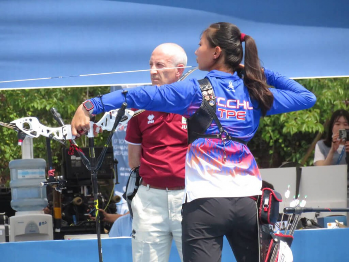 Taiwanese archer Chiu Yi-ching. Photo courtesy of the Chinese Taipei Archery Association