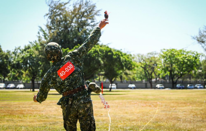 陸軍步兵第117旅常備兵役軍事訓練新訓階段期末鑑測。（陸軍步兵第117旅提供）