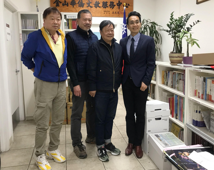 由右至左：蘇上傑、黃毓民、趙炳賢、楊海平