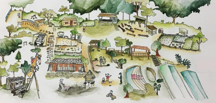 長榮百合國小規畫文化學習場域示意圖