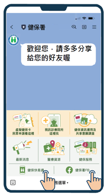 健保署Line＠