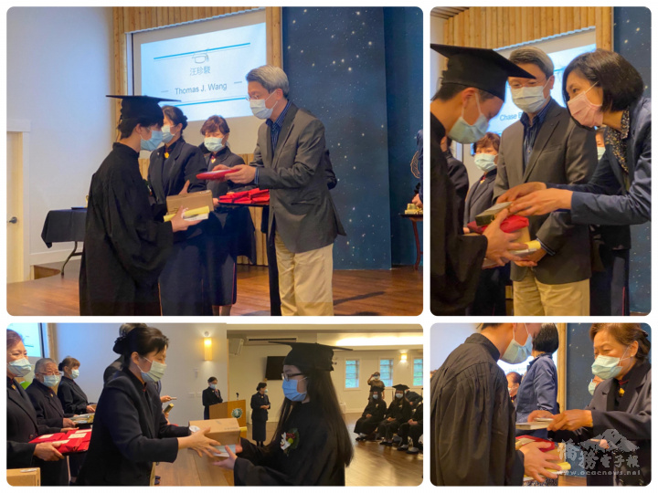 致贈精美的小禮品給畢業生們