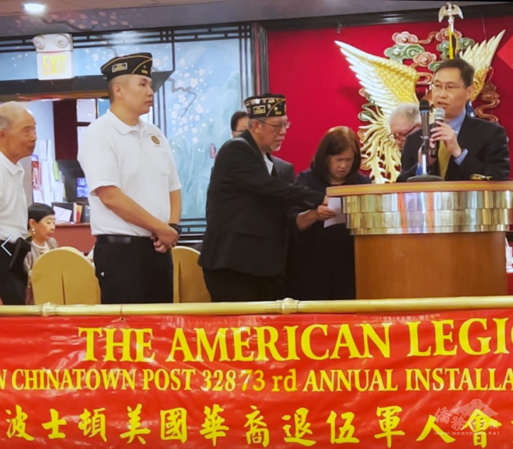 駐波士頓辦事處處長孫儉元致詞，稱臺灣刻正面對軍事威脅