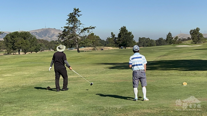 高爾夫球好手們齊聚球場比賽