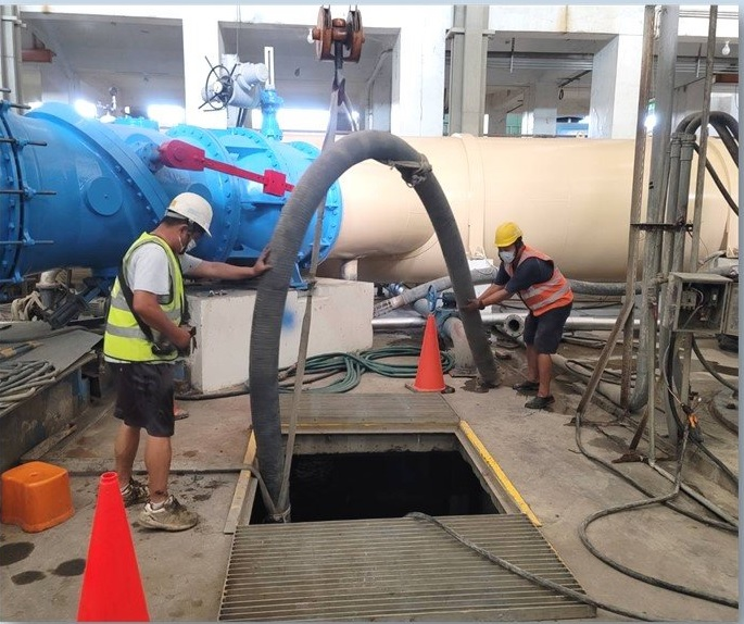 高屏堰抽水井 預防性清淤