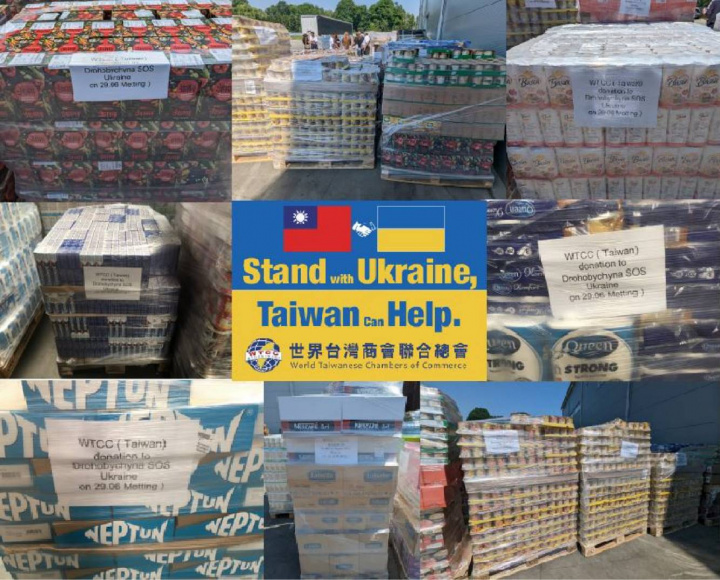 由世總採購捐贈烏克蘭難民67個棧板之物資