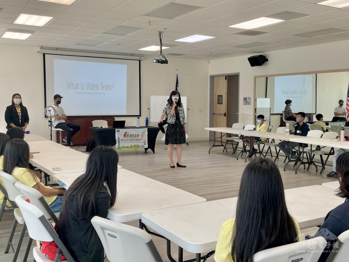 Director Chuang speaking on the importance of the video team at FASCA SFBA