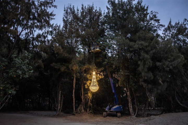 "Light Fishing" by Chiu Chen-hung. Photo courtesy of Taipei City government