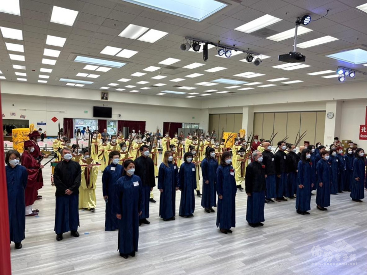 Traditional six-row dance