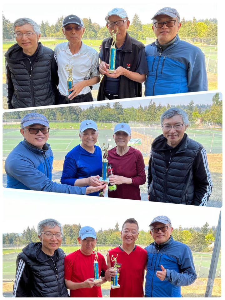 由上而下為B組第一名、最佳運動員獎及A組第一名