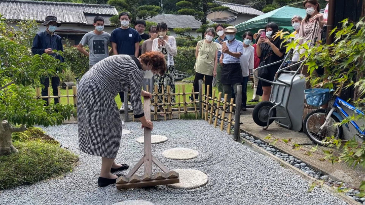千眼寺岡崎女士現場表演「枯山水」