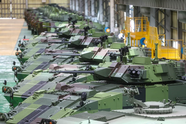 A fleet of the currently in-use eight-wheeled Clouded Leopard armored vehicle. CNA file photo