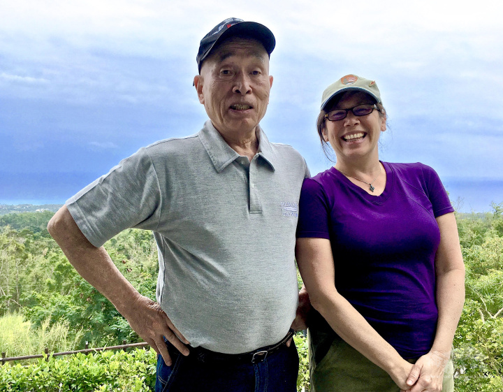 Pei-lin and her father in Dulan, 2017