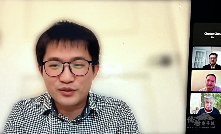 臺語研習會第一天的節目主持人杞佳泰理事