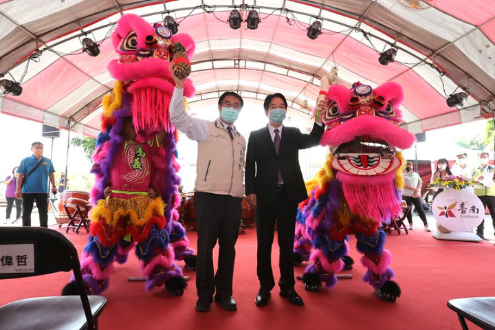 賴清德副總統11日上午出席「台南市道172線安溪寮段至白河區拓寬工程通車典禮」