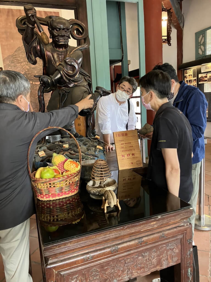 國定古蹟赤崁樓魁星爺神像已有百年歷史，如今規劃修復，台南市政府文化局表示，未來魁星爺神像將提報古物審查，通過後再依規定提出計畫書，確認修護原則目標及方向。（台南市政府提供）