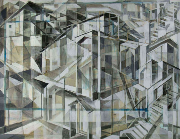 蔡元桓的作品《這是我要住的房子》利用多重的透視堆疊創造出一個走不出去的建築世界