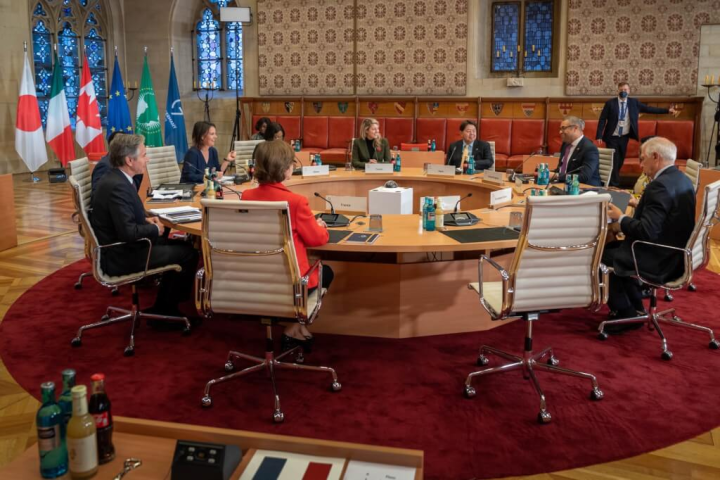 7大工業國集團（G7）各國外長4日發表聯合聲明，重申台灣海峽和平與穩定的重要性。（圖取自twitter.com/SecBlinken）