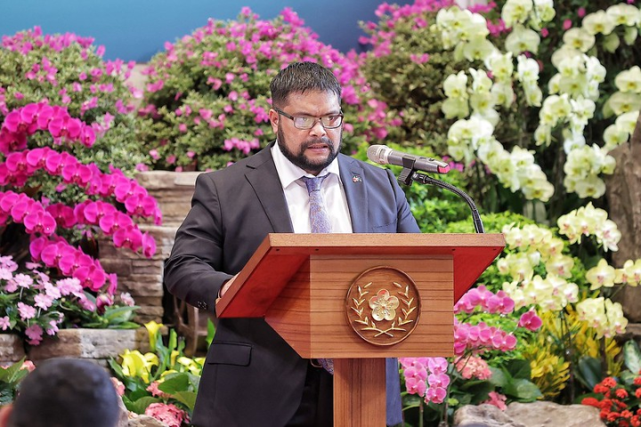 President Russ Joseph Kun of Nauru delivers remarks at a state banquet hosted by President Tsai.