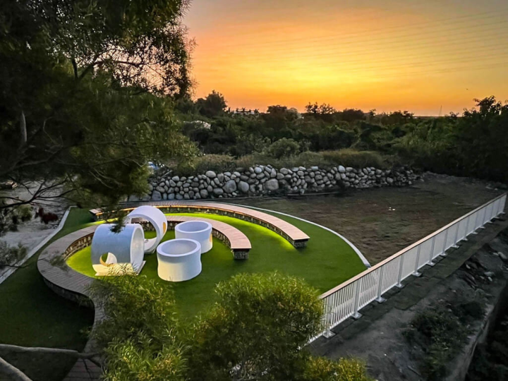 位於台中市豐原區的葫蘆墩圳被譽為豐原的母親河，經無黨籍市議員陳清龍爭取進行「葫蘆墩圳舊進水口–水岸藍川綠廊」工程，打造景觀園區，預計11月底完工開放。（台中市議員陳清龍提供）