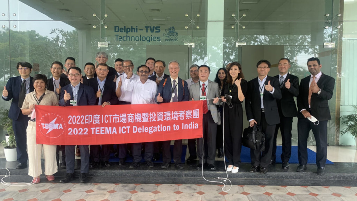 由台灣區電機電子工業同業公會（TEEMA）與中華民國台灣印度經貿協會（TIBA）聯合籌組的「2022年印度ICT市場商機暨投資環境考察團」，7日抵達清奈（Chennai）展開南印度訪問行程。（駐清奈辦事處提供）