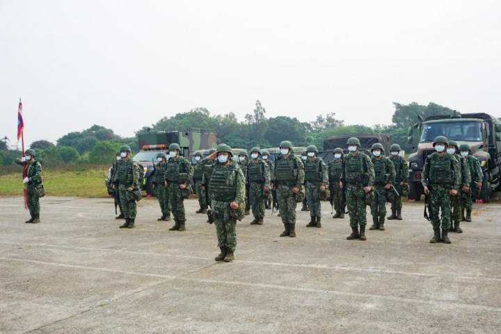 陸軍36化學兵群偵消營偵消三連日前實施基地專精開訓典禮。（陸軍第十軍團提供）