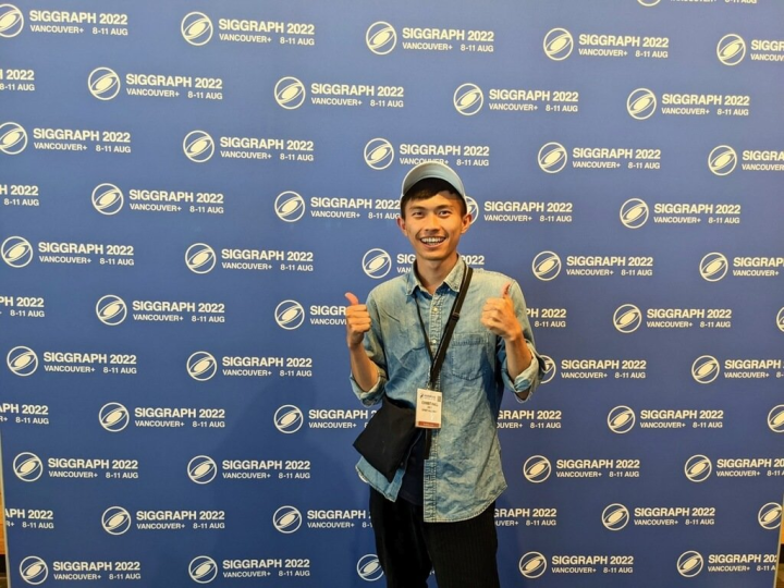 台灣科技大學學生徐世謙（圖）透過教育部藝術與設計菁英海外培訓計畫，到加拿大進修高階擬真生物動畫學程，預計今年暑假前服完兵役後，申請加拿大動畫公司實習機會。（台科大提供）