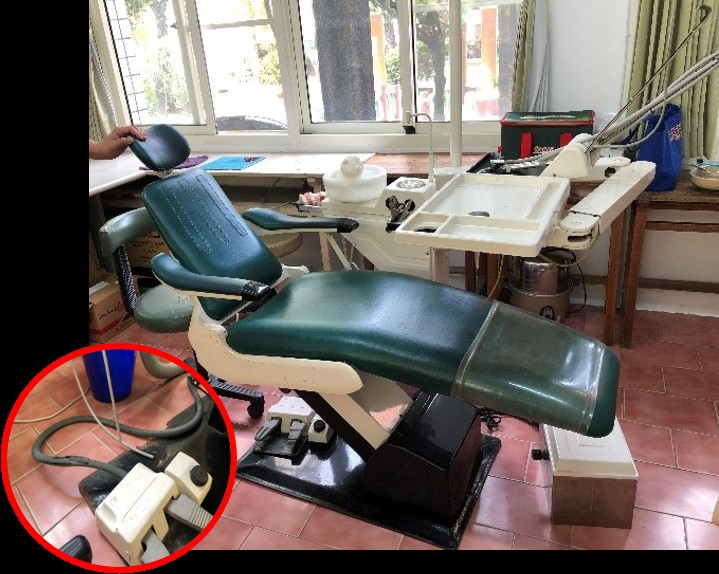 原診療椅老舊管線多處破損