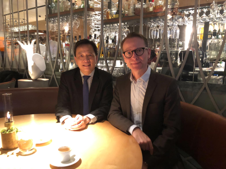 谷瑞生午宴瑞典斯德哥爾摩經濟學院校長