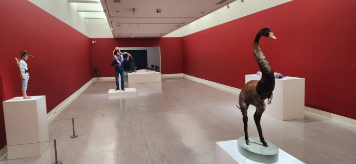 台北市立美術館「未來身體：超自然雕塑」特展，自2月18日起展出至6月4日。(江昭倫 攝)