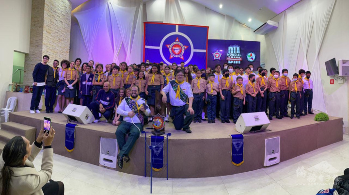 學員在童子軍活動總部演出