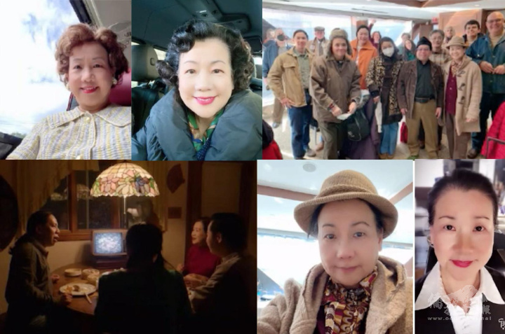 吳萍萍參與各電影演出的造型以及在「與愛共舞」裡的一個特寫鏡頭 (左下)