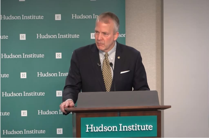 U.S. Republican Senator Dan Sullivan. Source: screeshot taken from the YouTube video released by the Hudson Institute